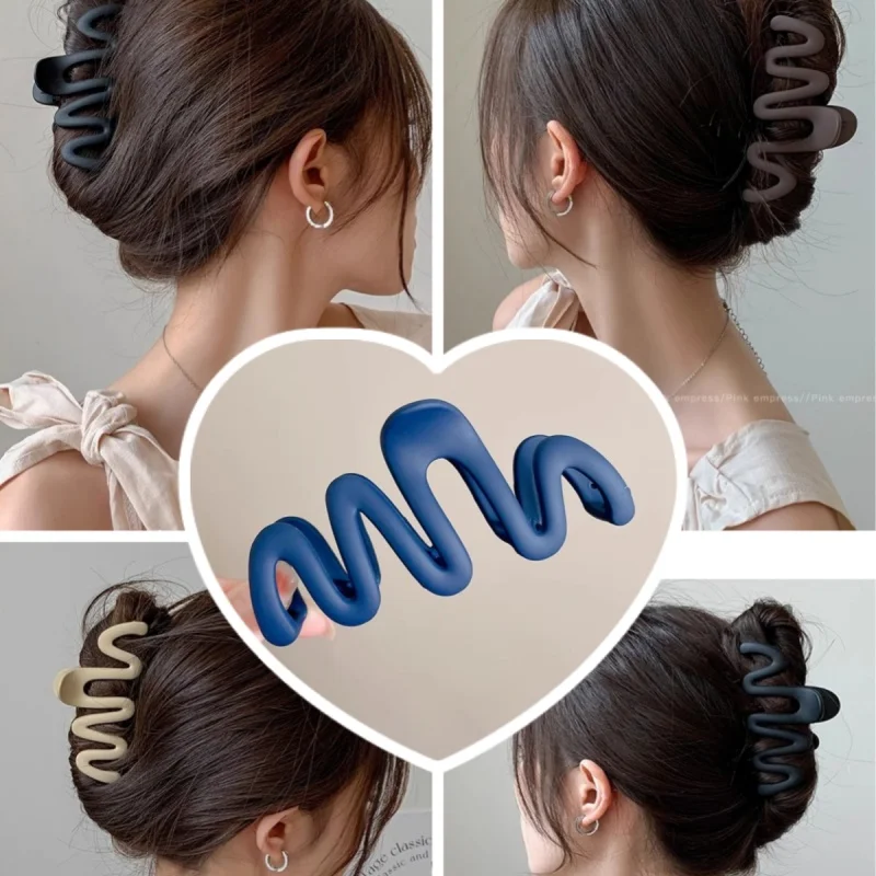 Geometric Claw Barrettes Headwear Horsetail Hair Hairpin Crab Frosted Wave Gripper Large Hair Clip Accessories For Women Girls
Geometric Claw Barrettes Headwear Horsetail Hair Hairpin Crab Frosted Wave Gripper Large Hair Clip Accessories For Women Girls
