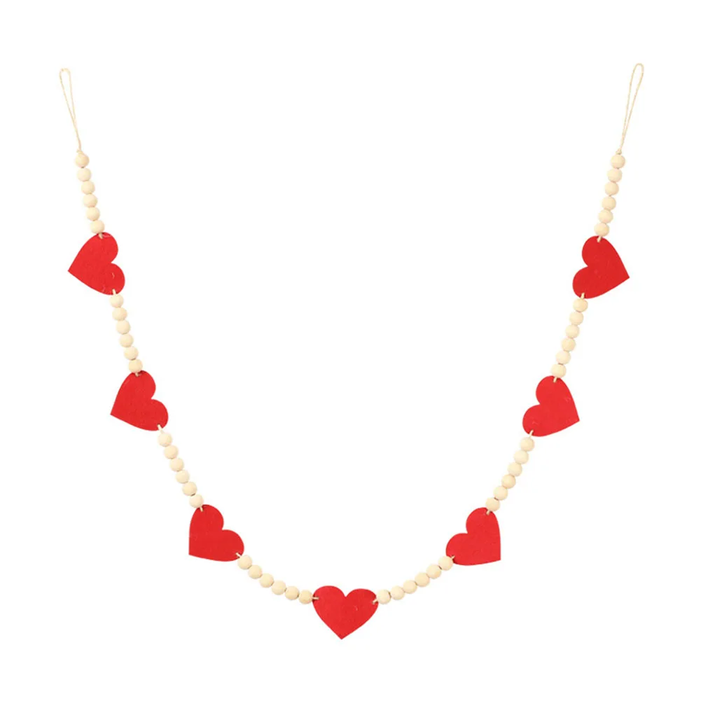 Valentines Day Red Heart Garland With Wood Plaques Beads 50 Inches Heart Shaped Hanging Banner Romantic New Year Home Wall Decor
Valentines Day Red Heart Garland With Wood Plaques Beads 50 Inches Heart Shaped Hanging Banner Romantic New Year Home Wall Decor