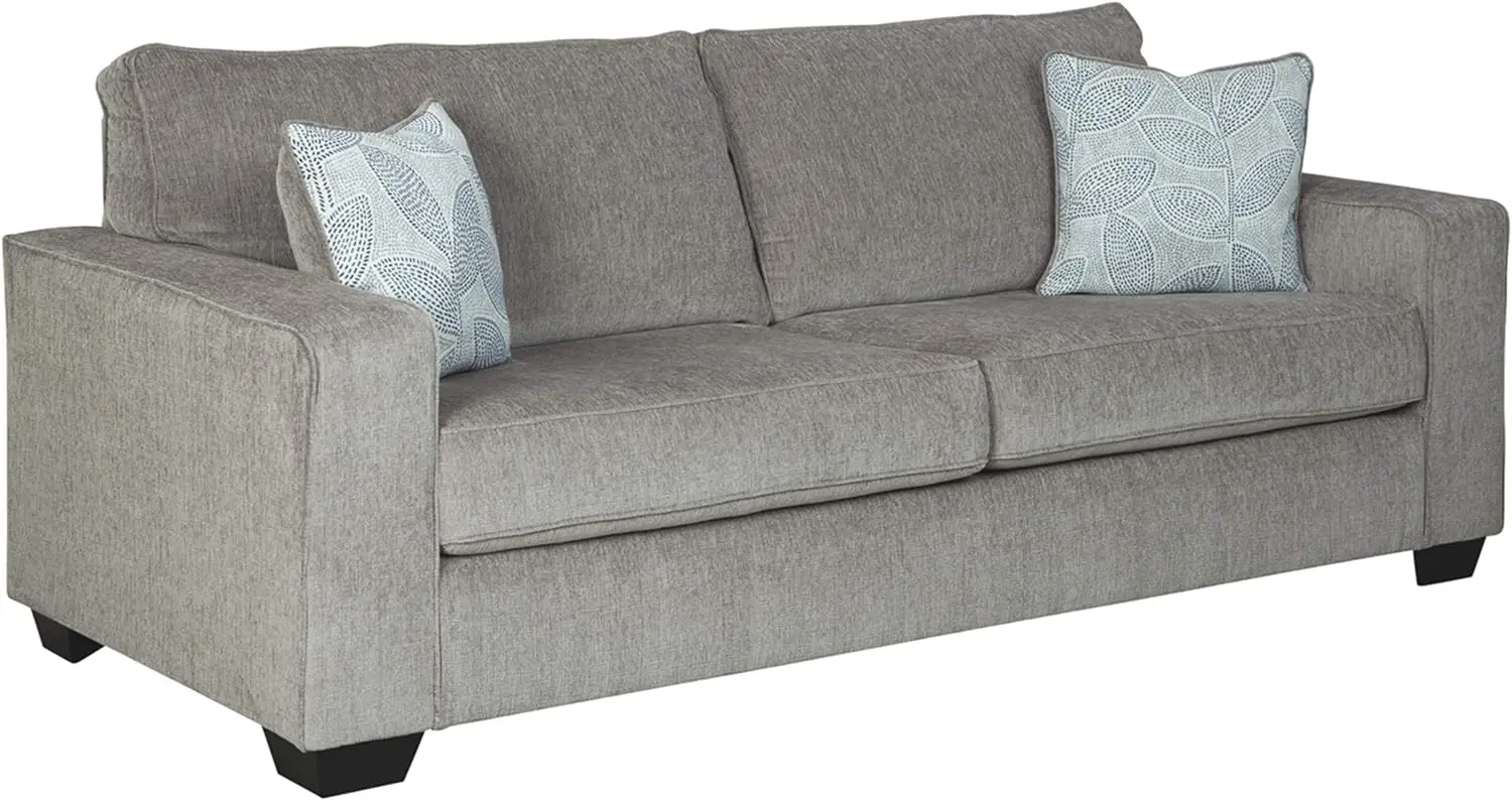

Signature Design by Ashley Altari Modern Sofa with 2 Accent Pillows, Light Gray