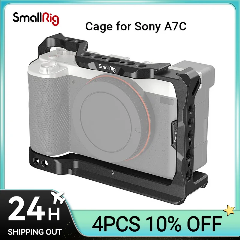 

SmallRig A7C Aluminum Alloy Full Cage Camera for Sony A7C, with Arca-Swiss Quick Release Plate ARRI Camera Cage - 3081B