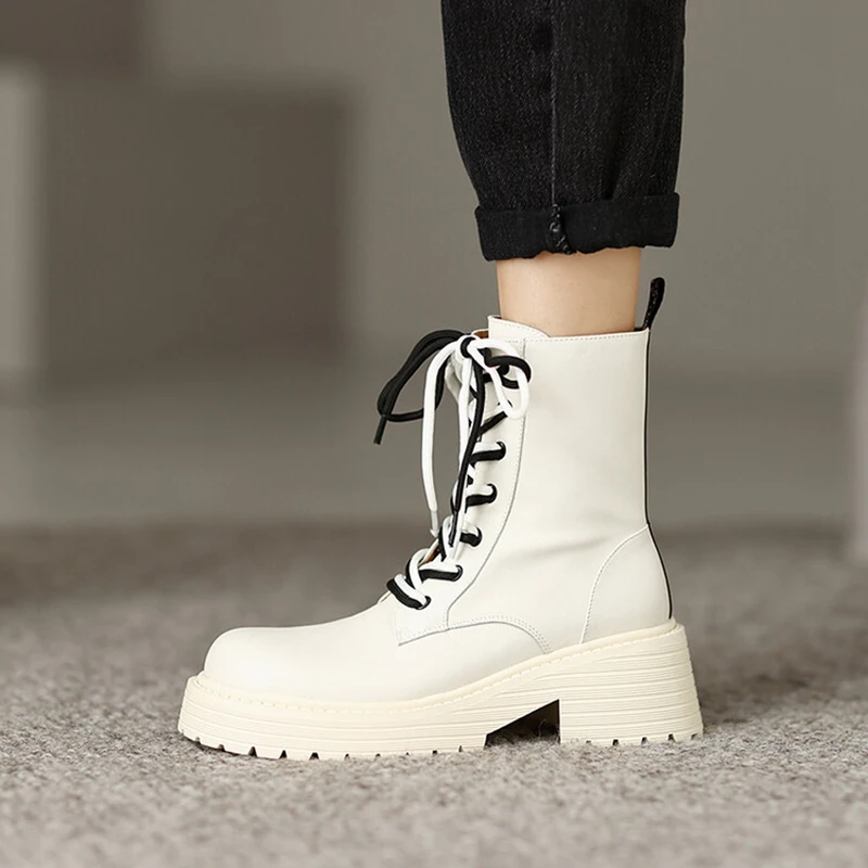 NEW Fall Shoes Women Split Leather Boots Round Toe Chunky Heel Women Boots Zipper Platform Boots Women Lace-up botas de mujer
NEW Fall Shoes Women Split Leather Boots Round Toe Chunky Heel Women Boots Zipper Platform Boots Women Lace-up botas de mujer