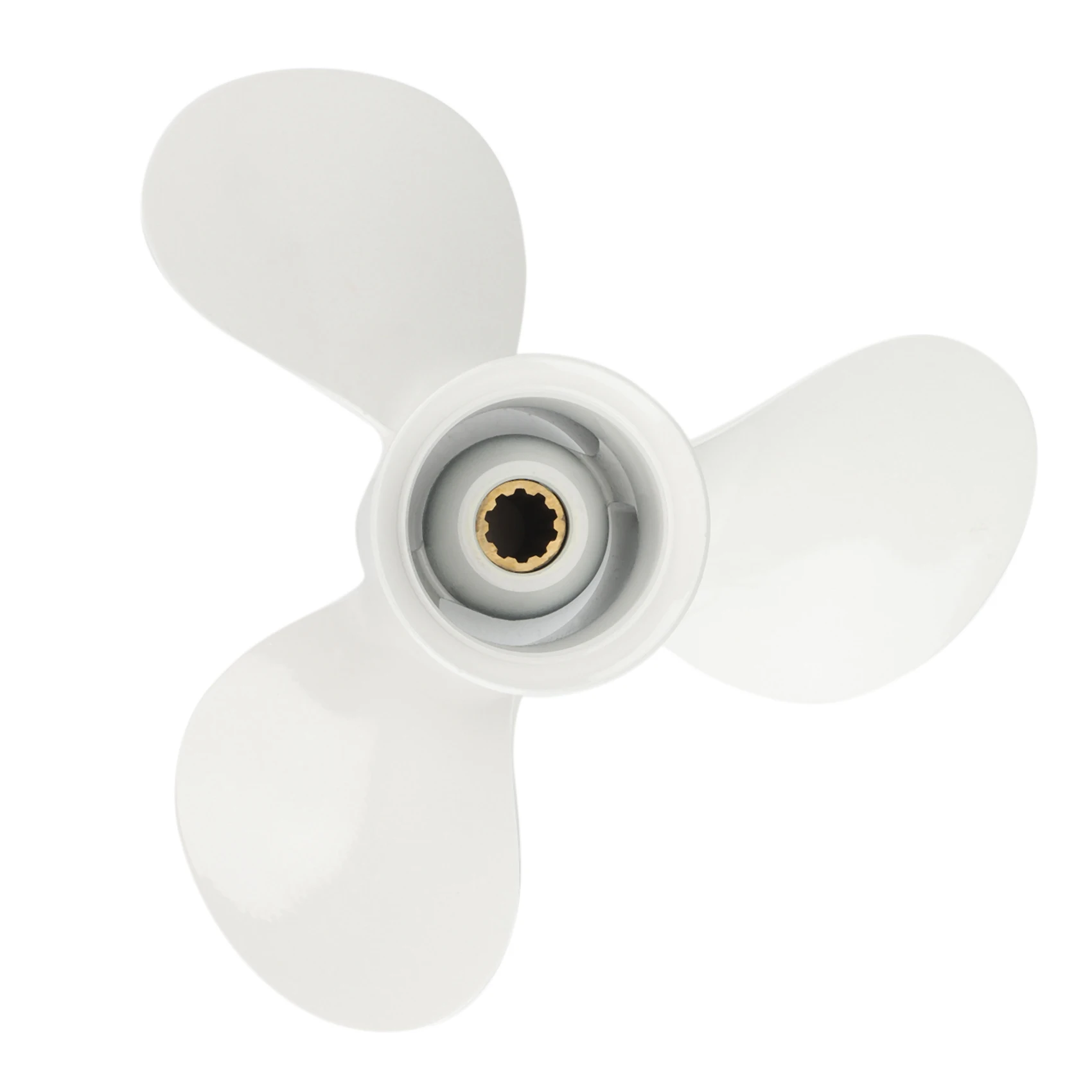 664-45952-00-EL 9 7/8 X 14 Aluminum Boat Outboard Propeller For Yamaha 20-30HP White 10 Spline Tooth 3 Blades R Rotation
664-45952-00-EL 9 7/8 X 14 Aluminum Boat Outboard Propeller For Yamaha 20-30HP White 10 Spline Tooth 3 Blades R Rotation