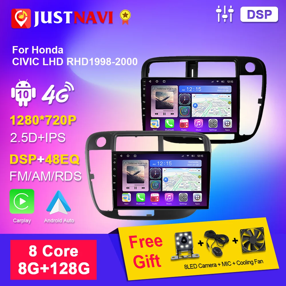 JUSTNAVI Autoradio For Honda CIVIC LHD RHD1998-2000 Navigation No DVD Android GPS Multimedia Touch Screen Carplay DSP Head Unit
JUSTNAVI Autoradio For Honda CIVIC LHD RHD1998-2000 Navigation No DVD Android GPS Multimedia Touch Screen Carplay DSP Head Unit