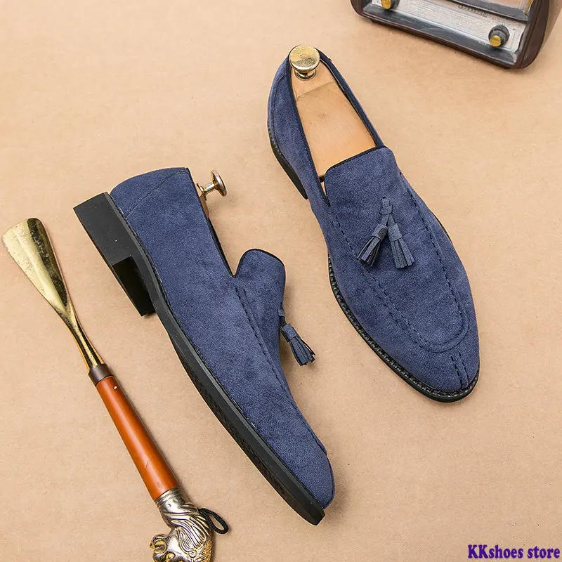 Men's Loafers Brand Suede Leather Shoes Vintage Slip-on Classic Casual Men Driving Shoes Wedding Male Dress Shoes Tassel pointed
Men's Loafers Brand Suede Leather Shoes Vintage Slip-on Classic Casual Men Driving Shoes Wedding Male Dress Shoes Tassel pointed
