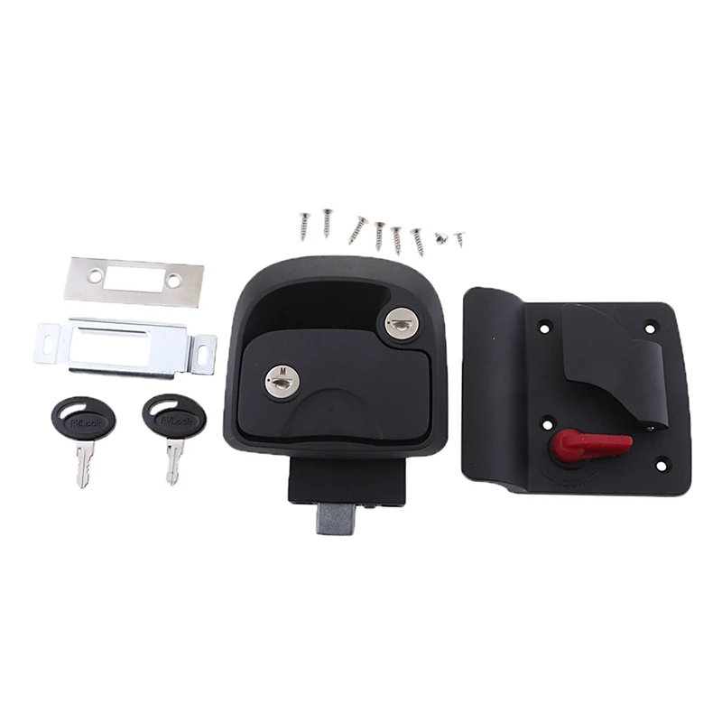 

5X RV Entry Door Lock Push-Type Door Locks R3 Mechanical Door Lock For Camper RV Caravan Boat Motorhome Accessories