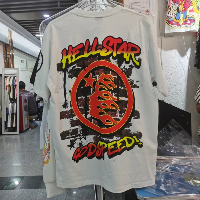 Real Photo Hellstar T-shirt Flame Victory Racing Monogram Print HELLSTAR High Quality Loose Men Women Short Sleeve T Shirt
Real Photo Hellstar T-shirt Flame Victory Racing Monogram Print HELLSTAR High Quality Loose Men Women Short Sleeve T Shirt
