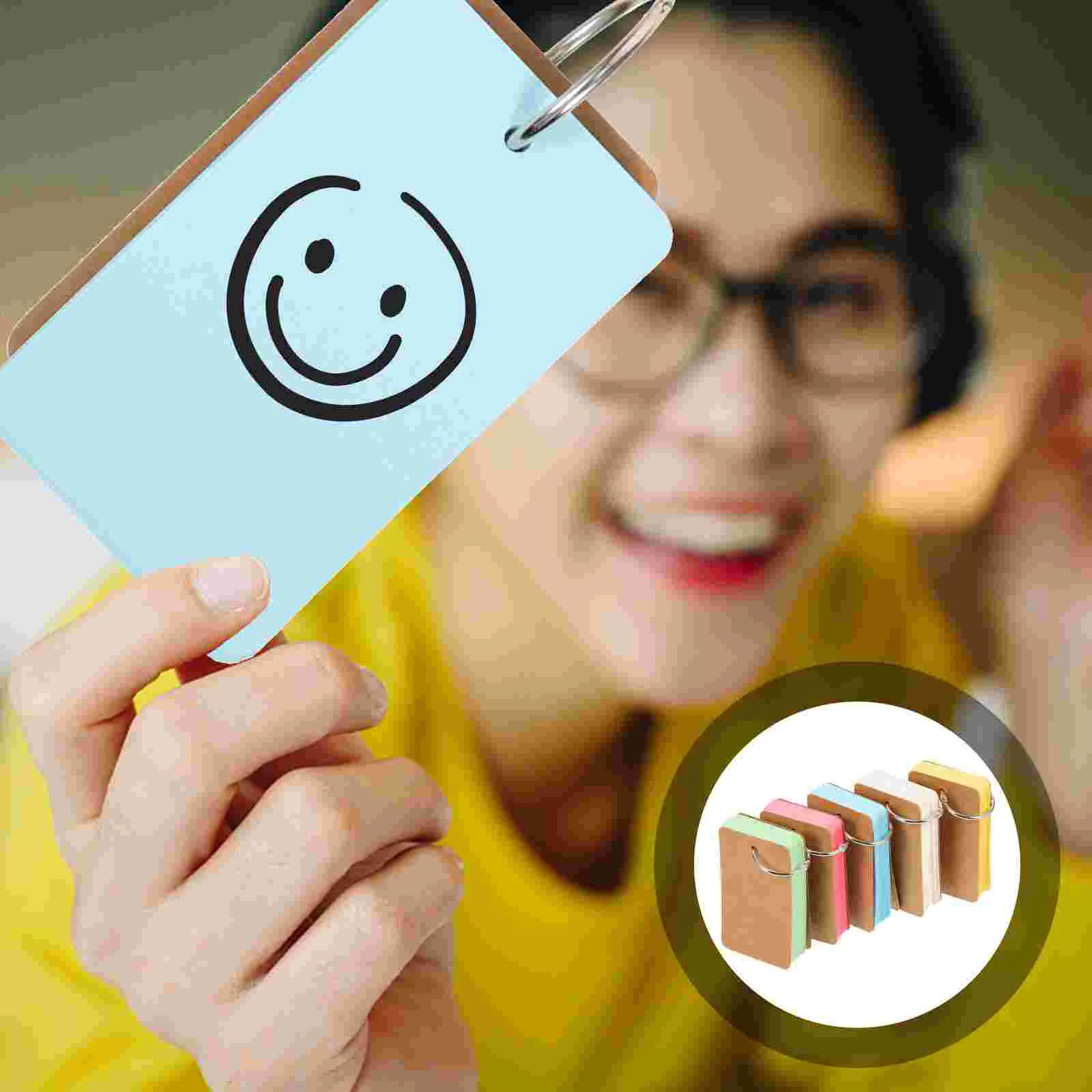 5Pcs Colored Blank Flash Cards Portable Words Memory Cards Creative Index Cards with Binding Rings
5Pcs Colored Blank Flash Cards Portable Words Memory Cards Creative Index Cards with Binding Rings