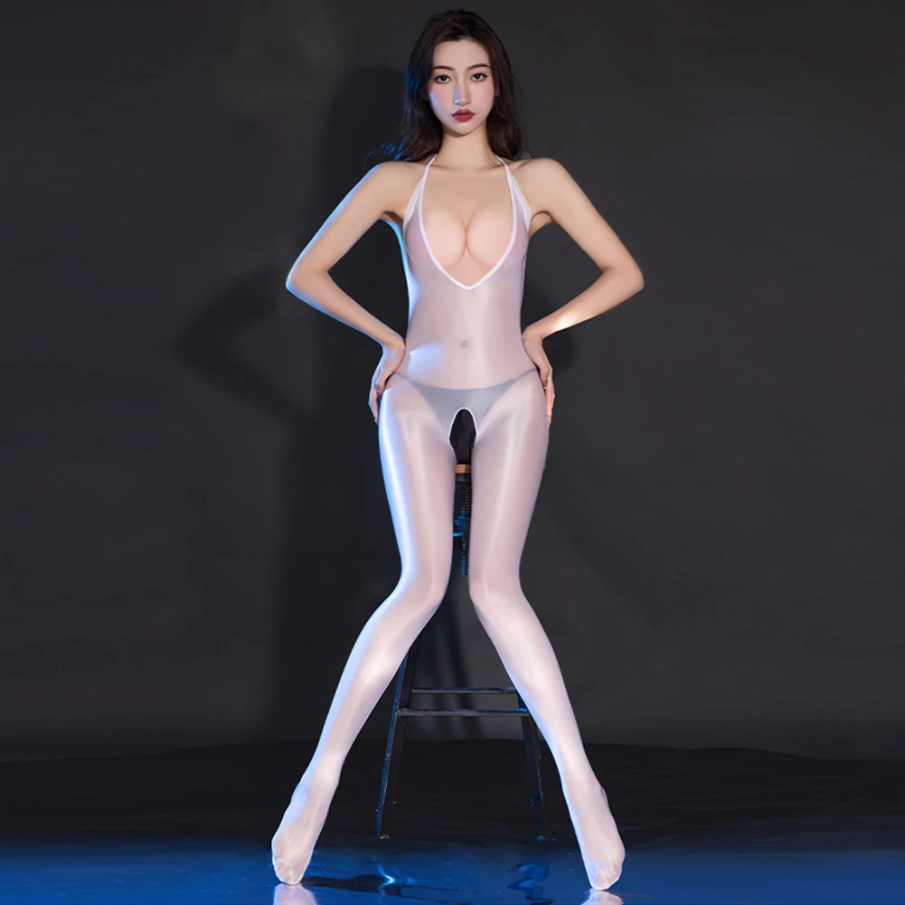 Women Glossy Sleeveless Jumpsuit Transparent Open Crotch Bodysuit Erotic Lingerie Female Body Stockings Lingerie Sheer Pantyhose
Women Glossy Sleeveless Jumpsuit Transparent Open Crotch Bodysuit Erotic Lingerie Female Body Stockings Lingerie Sheer Pantyhose