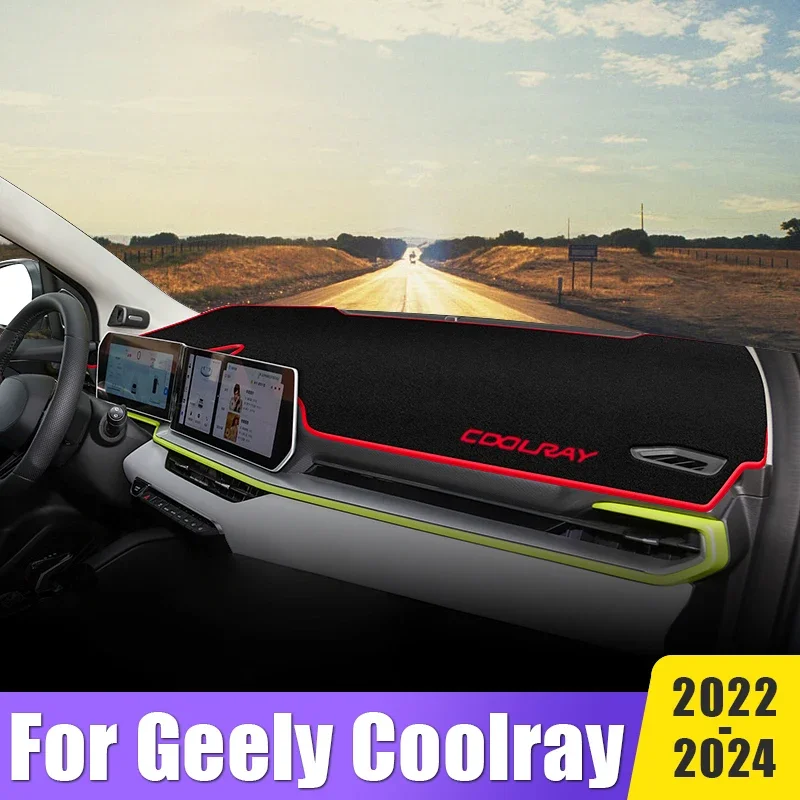 

Чехол для приборной панели автомобиля Geely Coolray 2022 2023 2024, нескользящий коврик с защитой от УФ-лучей, приборные коврики, коврик для приборной панели, защитные аксессуары