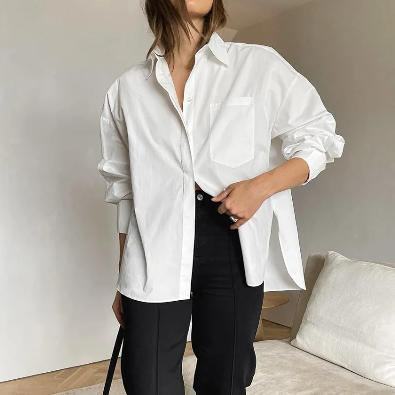 Fashion Single Breasted Loose White Blouse Women 2023 Elegant Long Sleeve Lady Shirts Casual Office Lady Blouses and Tops 28679
Fashion Single Breasted Loose White Blouse Women 2023 Elegant Long Sleeve Lady Shirts Casual Office Lady Blouses and Tops 28679