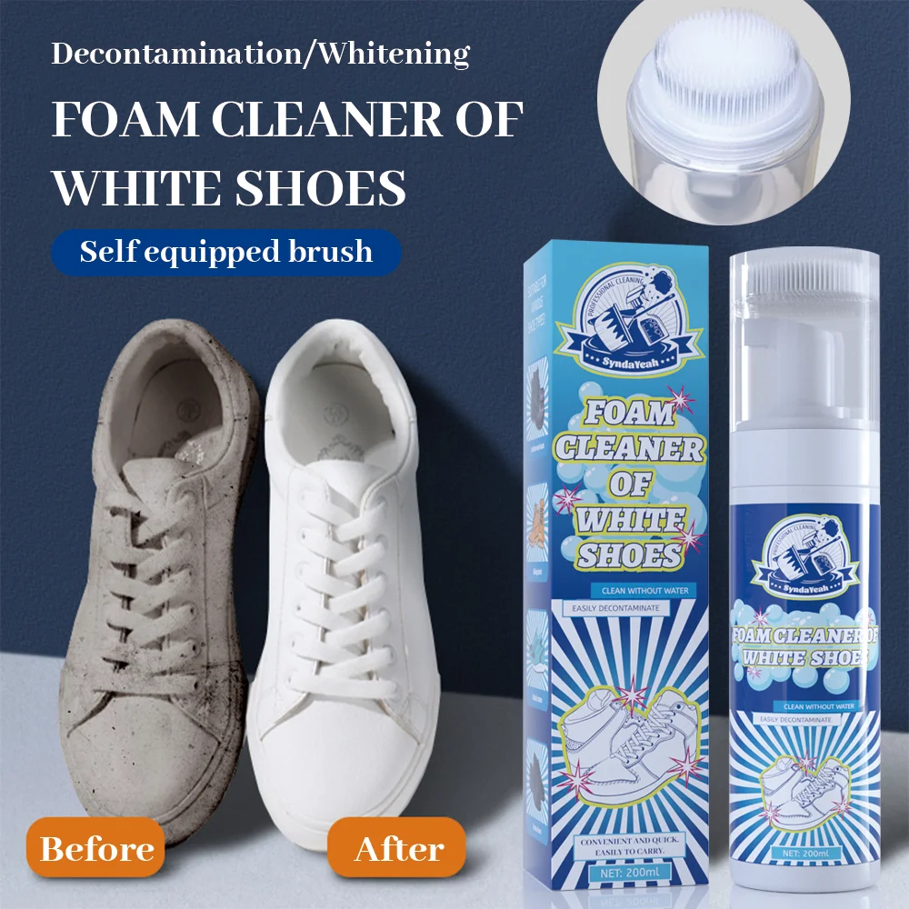 

SyndaYeah Foam Cleaner for White Shoes Whitening Magic Spray Get Rid of Dirty White Boot Sneaker Cleaning Stain Remove Yellow