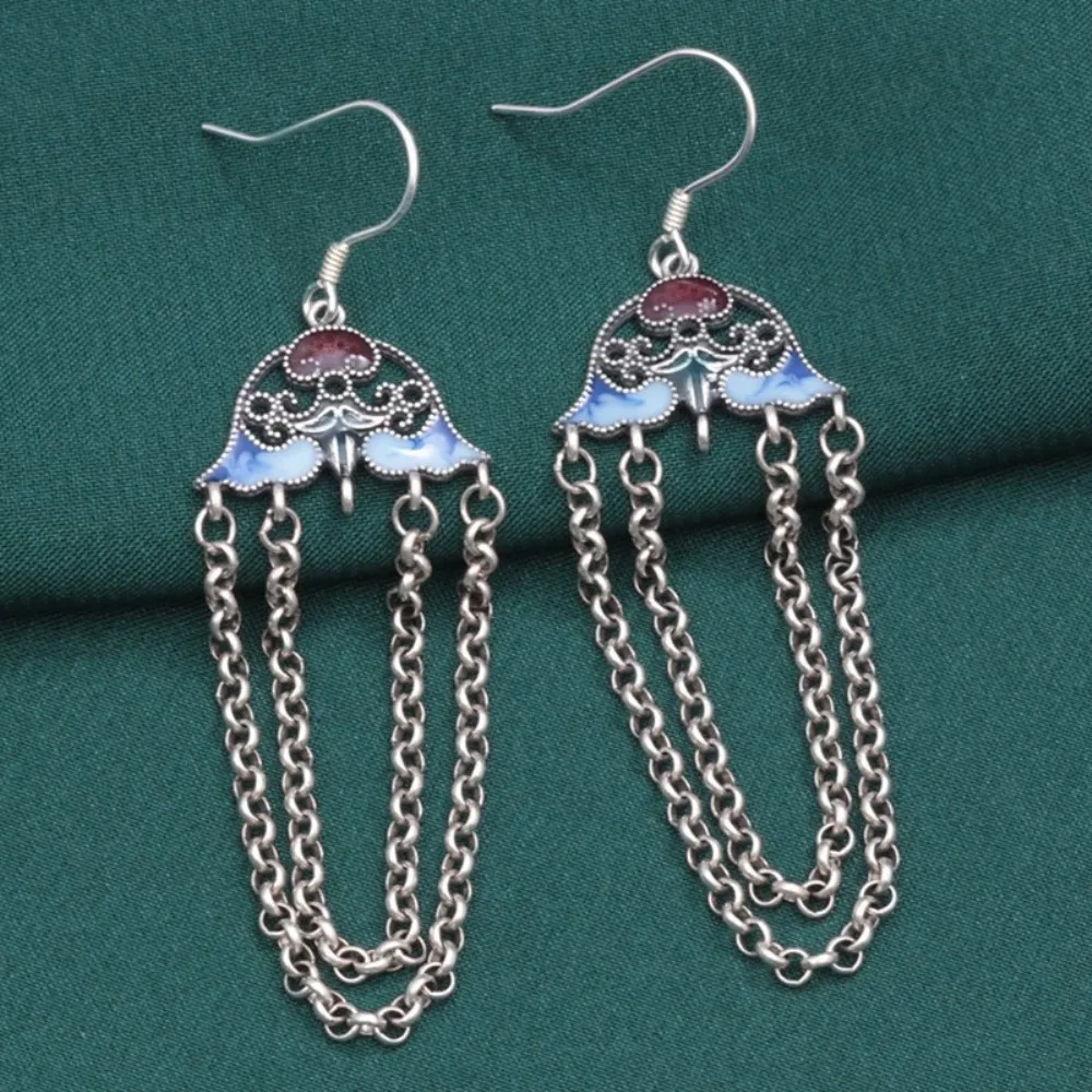 Pure S925 Sterling Silver Enamel Cable Link Chain Tassel Dangle Earrings Women Lucky Gift
Pure S925 Sterling Silver Enamel Cable Link Chain Tassel Dangle Earrings Women Lucky Gift