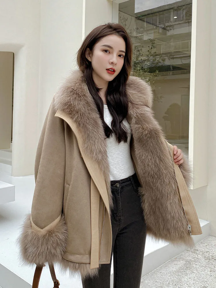 2023 New Real fur,Autumn Winter vintage Thick Warm genuine sheepskin leather coats New Fashion fox fur Collar real fur jackets D
2023 New Real fur,Autumn Winter vintage Thick Warm genuine sheepskin leather coats New Fashion fox fur Collar real fur jackets D