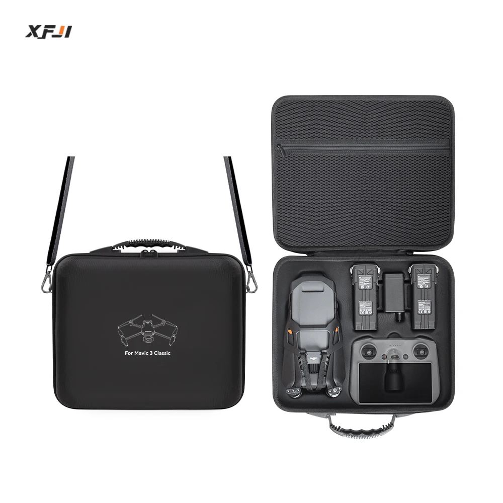 

XFJI Carrying Case for DJI Mavic 3 Classic Storage Box for DJI Mavic 3 Classic Drone Accessories Nylon Hard Shell Shoulder Bag