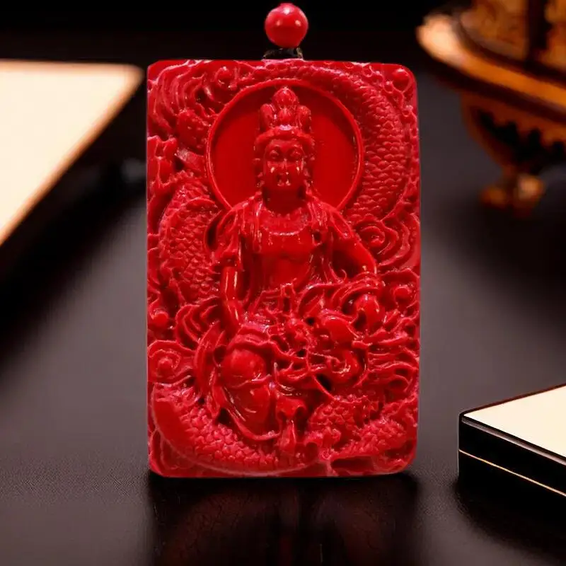 Подвеска Cinnabar Guanyin, роскошные энергичные китайские красные талисманы, дизайнерские ювелирные изделия, аксессуары, очаровательный подарок из драгоценных камней, резная
Подвеска Cinnabar Guanyin, роскошные энергичные китайские красные талисманы, дизайнерские ювелирные изделия, аксессуары, очаровательный подарок из драгоценных камней, резная