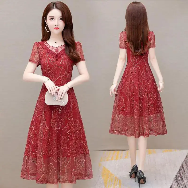 2024 New Chiffon Printed Summer V-neck High Waist Long Dress Women's Fashion Zipper Short Sleeve Casual Dress Women's L323
2024 New Chiffon Printed Summer V-neck High Waist Long Dress Women's Fashion Zipper Short Sleeve Casual Dress Women's L323
