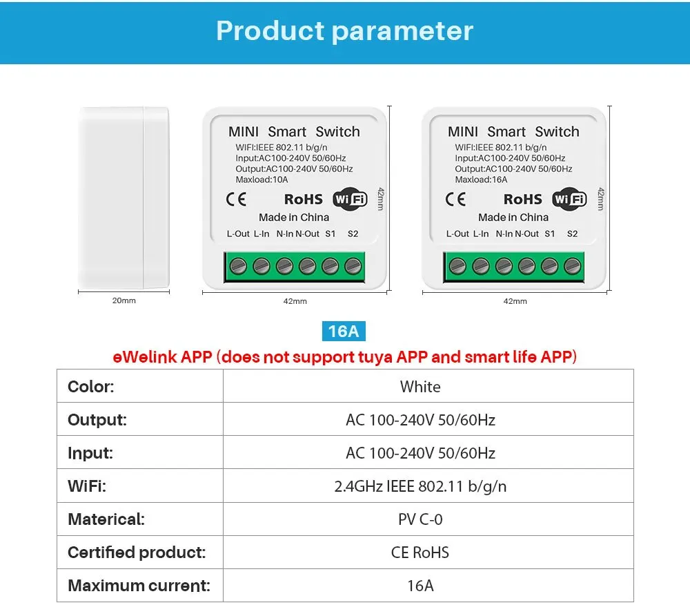 16A Wifi Switch Mini Smart 2-Way DIY Switches Circuit Breaker Timer Module Support Alexa Google Home Alice SmartThings 2 Mallzona Sdbfa0250c5ab40aeb76d9e23843da611m 16A Wifi Switch Mini Smart 2-Way DIY Switches Circuit Breaker Timer Module Support Alexa Google Home Alice SmartThings Mallzona