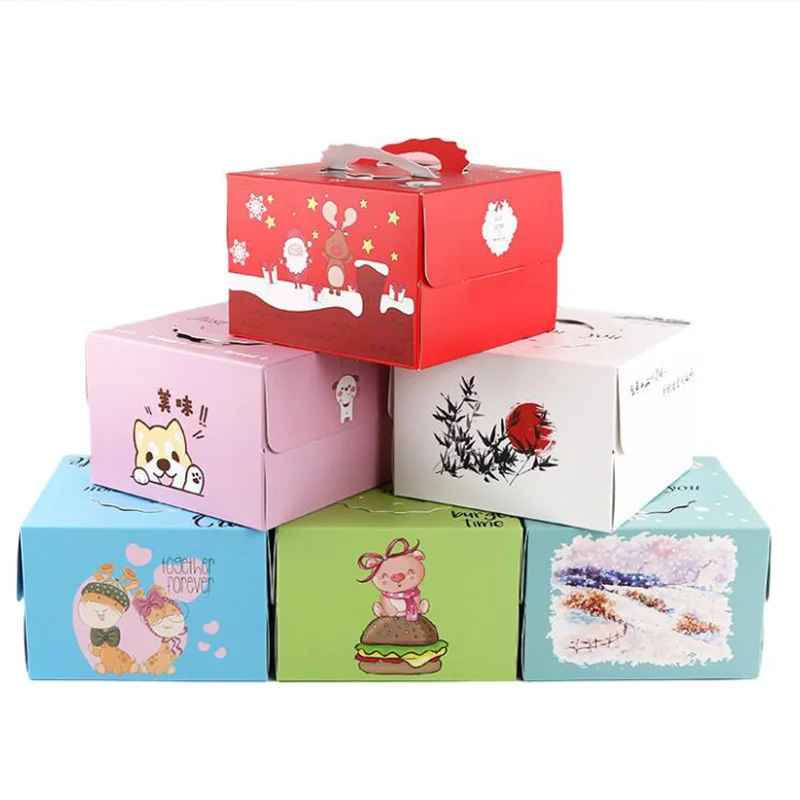 

5Pcs/lot Jungle Safari Cupcake Animal Packing Box with Window Cake Cookie Gift Favors Candy Box Baby Shower Wedding Party Decor