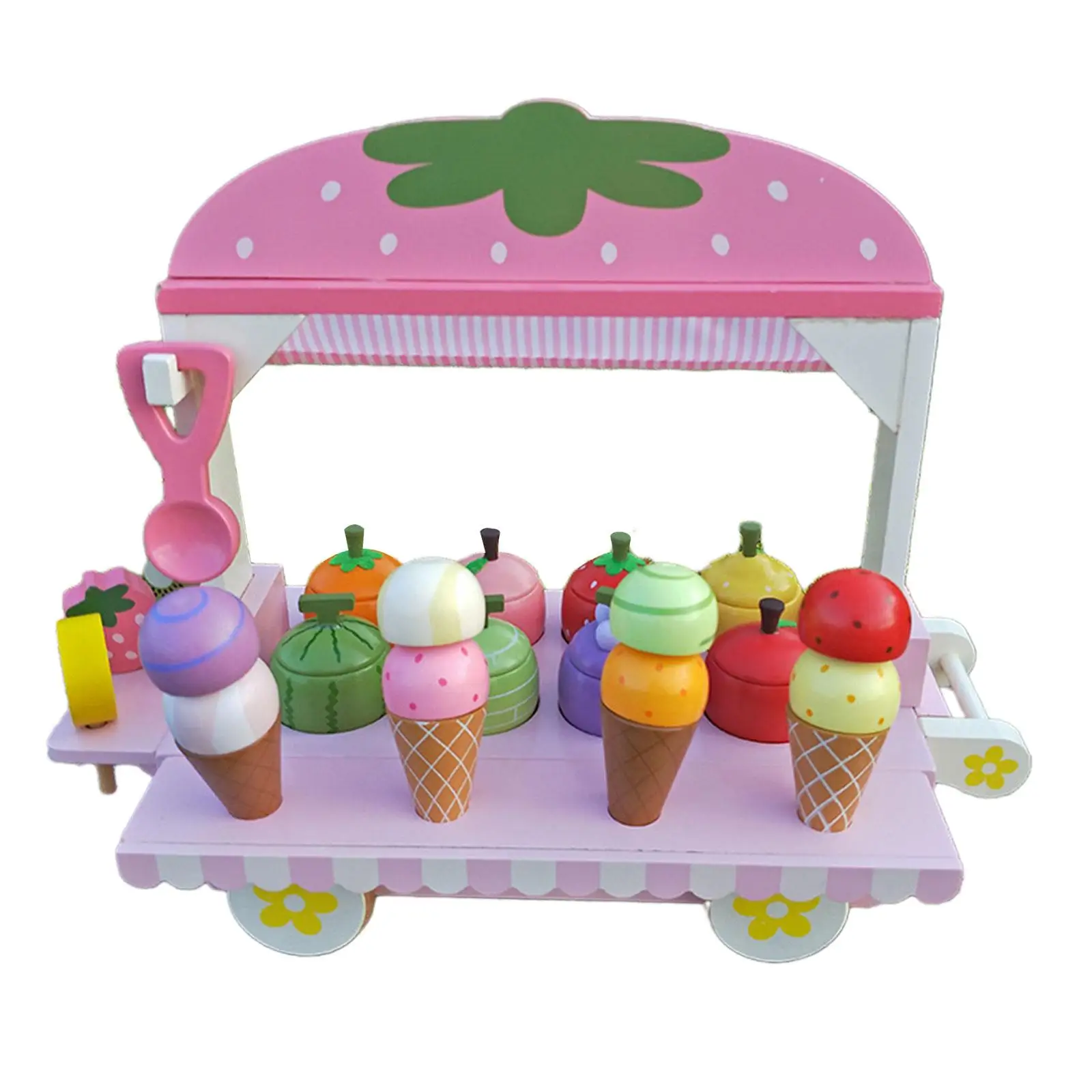 

Деревянная игрушка-тележка для мороженого, игрушечный счетчик для мороженого, имитация мороженого, ролевая игра для детей, подарки на день рождения