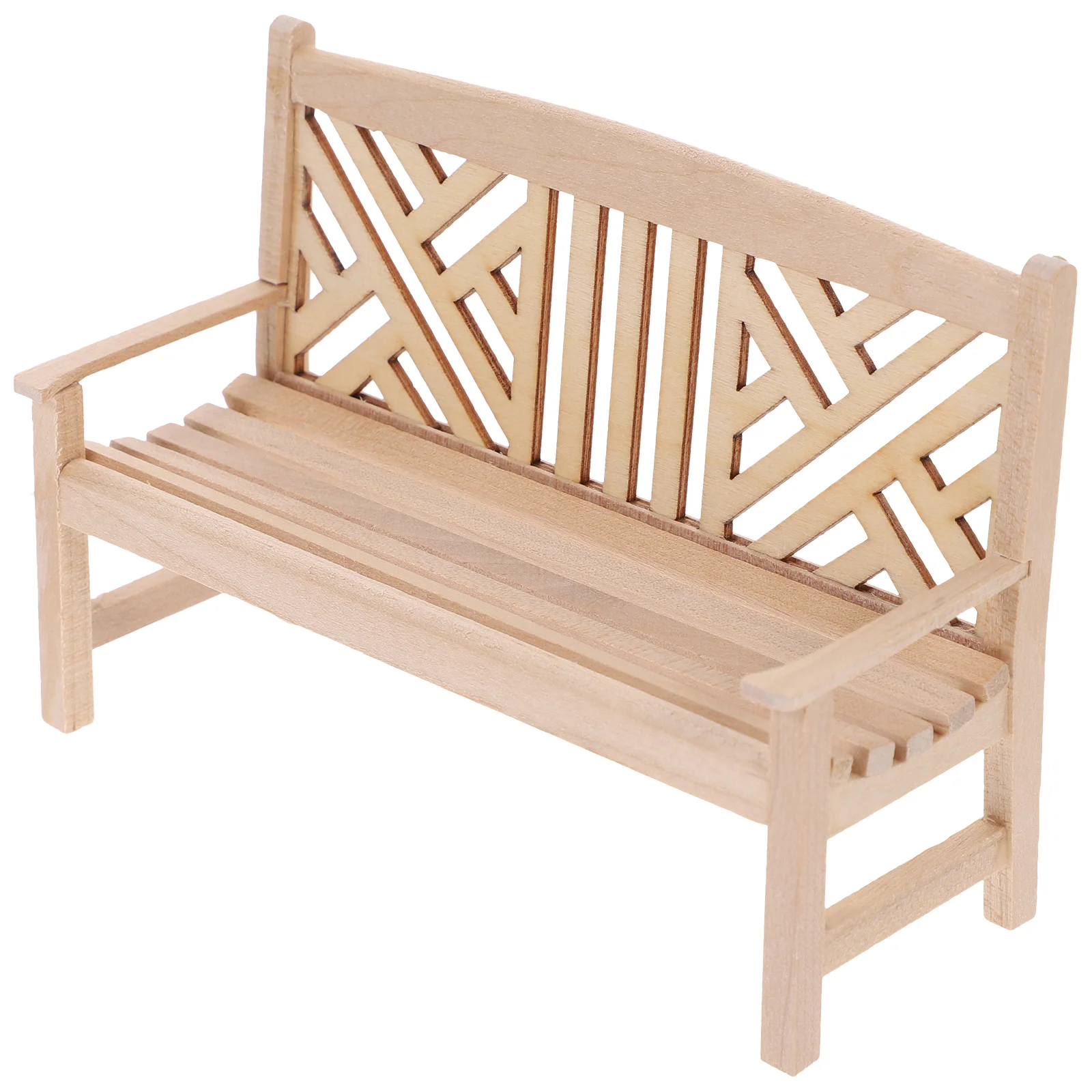 

Двойное кресло для кукольного домика, миниатюрная скамейка, модели мебели, имитация деревянного украшения, сказочное украшение «сделай сам»