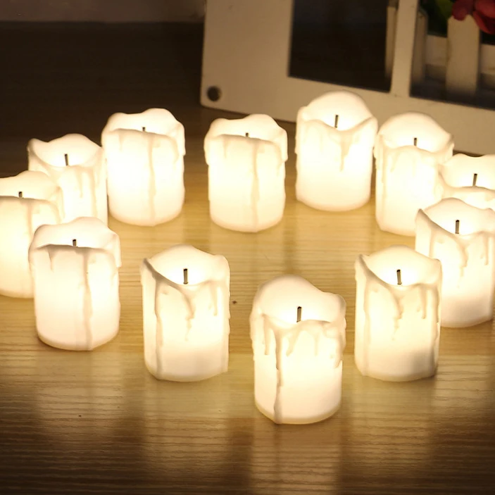 

Electronic Led Candle Velas 24Pcs Sets Velas Led Con Pilas Velas Decorativas Wedding Birthday Candles for Cake Halloween Party