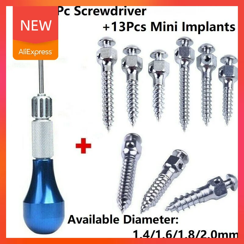 

Dental Orthodontic Mini Implants Micro Screw Self Drilling +1Pc Screwdriver Self Drilling Tool Stainless Materials