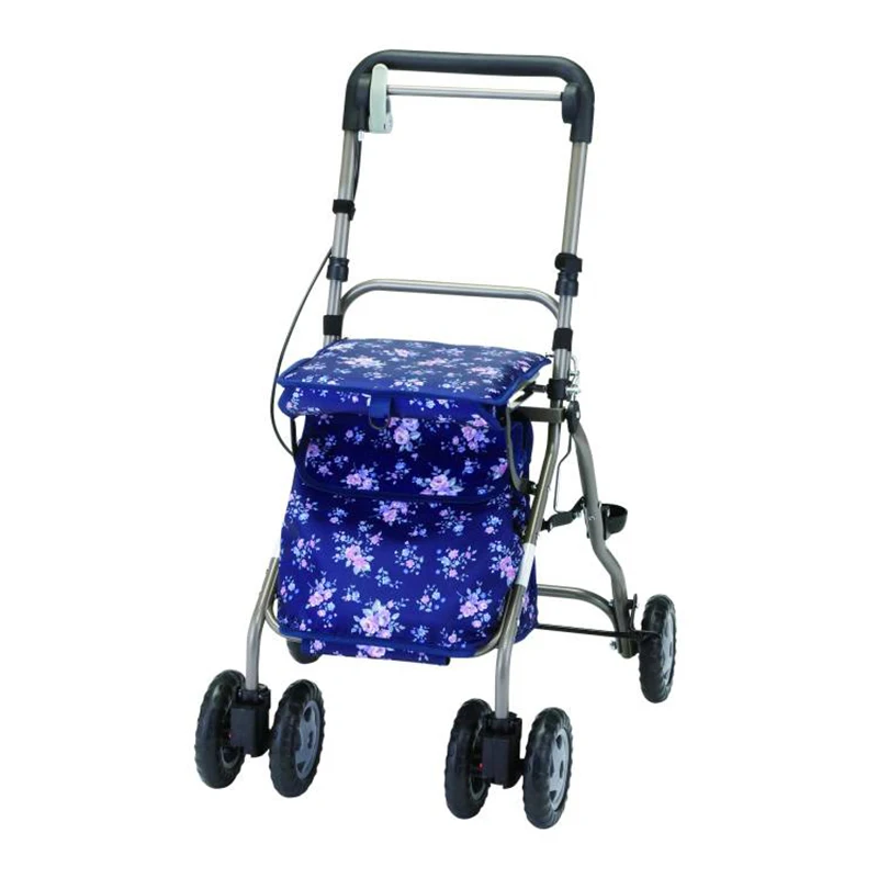 

Прогулочная коляска для пожилых людей, можно сидеть на складной продуктовой коляске, для покупок и хранения, из алюминиевого сплава