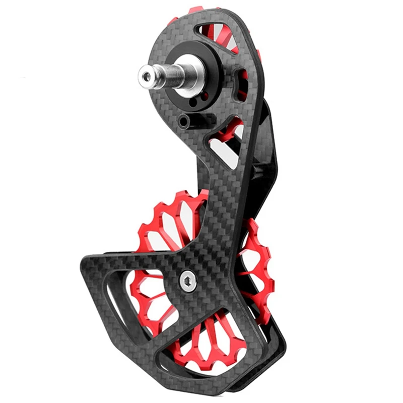 Керамический задний переключатель передач для велосипеда из углеродного волокна для Shiman R7000, красный