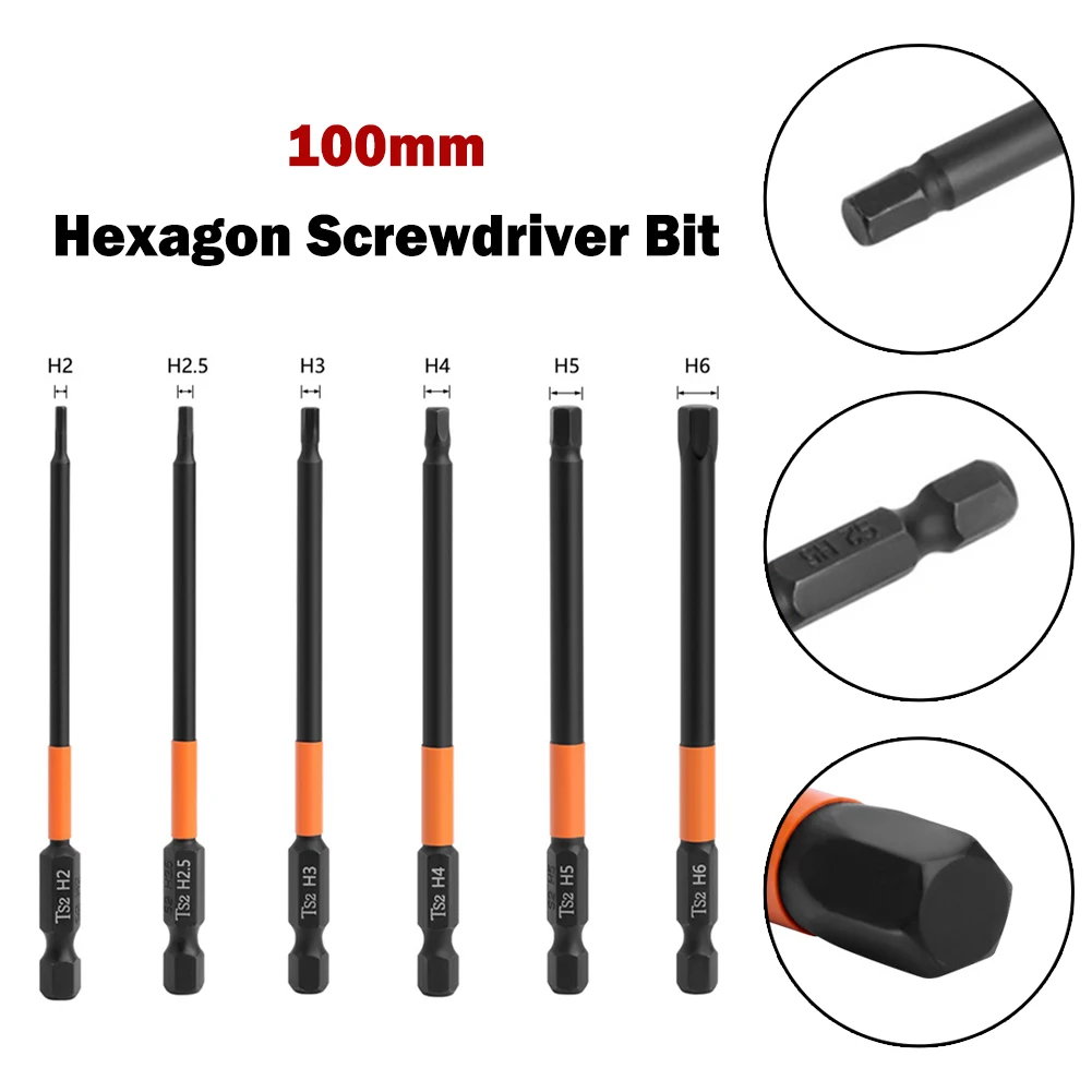 Hex Head Wrench Drill Bits Set 1/4 Inch Quick Change Driver Magnetic Screwdriver Bit H2.0 H2.5 H3.0 H4.0 H5.0 H6.0
Hex Head Wrench Drill Bits Set 1/4 Inch Quick Change Driver Magnetic Screwdriver Bit H2.0 H2.5 H3.0 H4.0 H5.0 H6.0