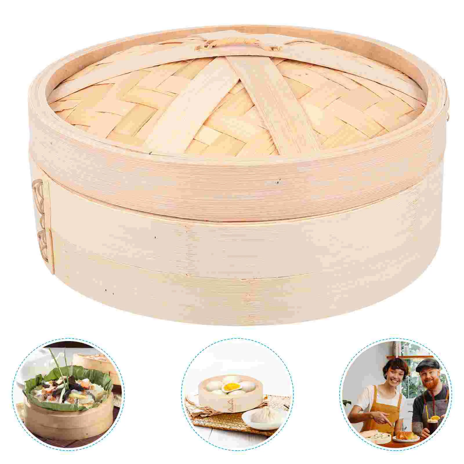 Reusable Steamer Dim Sum Breakfast Multi-functional with Lid Bamboo Basket Household
Reusable Steamer Dim Sum Breakfast Multi-functional with Lid Bamboo Basket Household