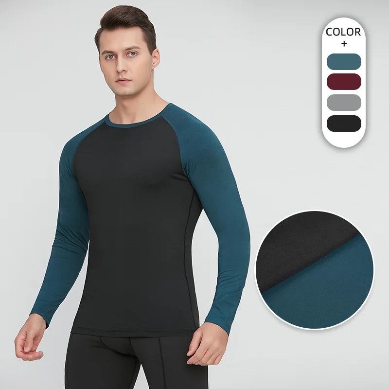 

Clothing Fitness Men's Gym Sweat Suit Rashguard Compression Shirt Long Sleeve Training Sports Wear Male Running Top Bodybuilding