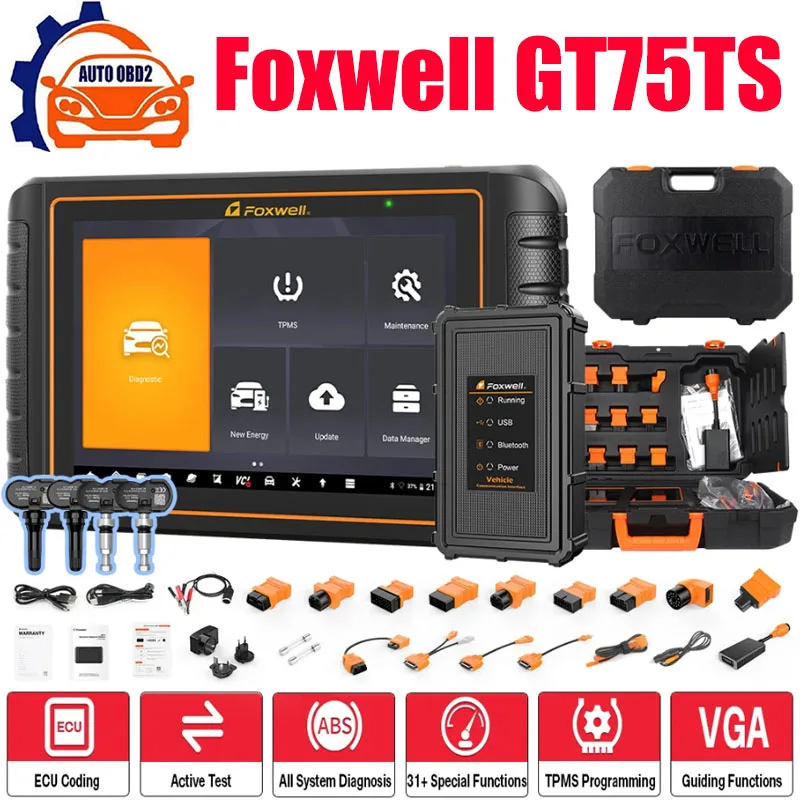 Диагностические инструменты Foxwell GT75TS OBD2, двунаправленный диагностический прибор, кодирование ЭБУ, проверка системы контроля давления в шинах, переосваление/активация/программа, OBD2 сканер
Диагностические инструменты Foxwell GT75TS OBD2, двунаправленный диагностический прибор, кодирование ЭБУ, проверка системы контроля давления в шинах, переосваление/активация/программа, OBD2 сканер