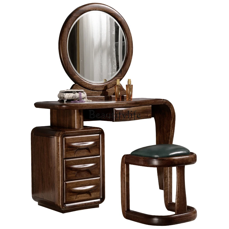 Ye Tan Black Walnut Wooden Dressing Table Solid Wood Simple Modern Bedroom Furniture
Ye Tan Black Walnut Wooden Dressing Table Solid Wood Simple Modern Bedroom Furniture