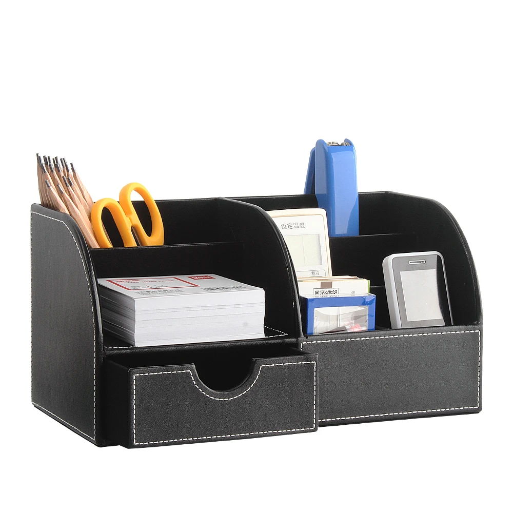 Home Creative Leather Desktop Storage Box Multifunctional Pen Holder Sundries Cosmetics Storage Box Business Office Supplies
Home Creative Leather Desktop Storage Box Multifunctional Pen Holder Sundries Cosmetics Storage Box Business Office Supplies
