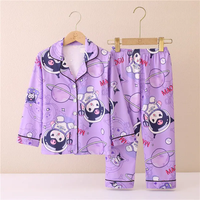 Детский весенне-осенний Свободный кардиган Sanrio Kuromi, пижамный комплект с героями мультфильмов, милая Удобная Повседневная Пижама для девочек, комплект из двух предметов
Детский весенне-осенний Свободный кардиган Sanrio Kuromi, пижамный комплект с героями мультфильмов, милая Удобная Повседневная Пижама для девочек, комплект из двух предметов