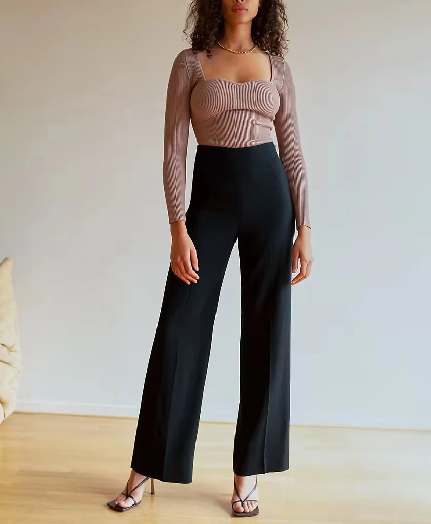 Women Pants Acetate Fiber Elegant Temperament High-waist Straight-leg Pants Women
Women Pants Acetate Fiber Elegant Temperament High-waist Straight-leg Pants Women