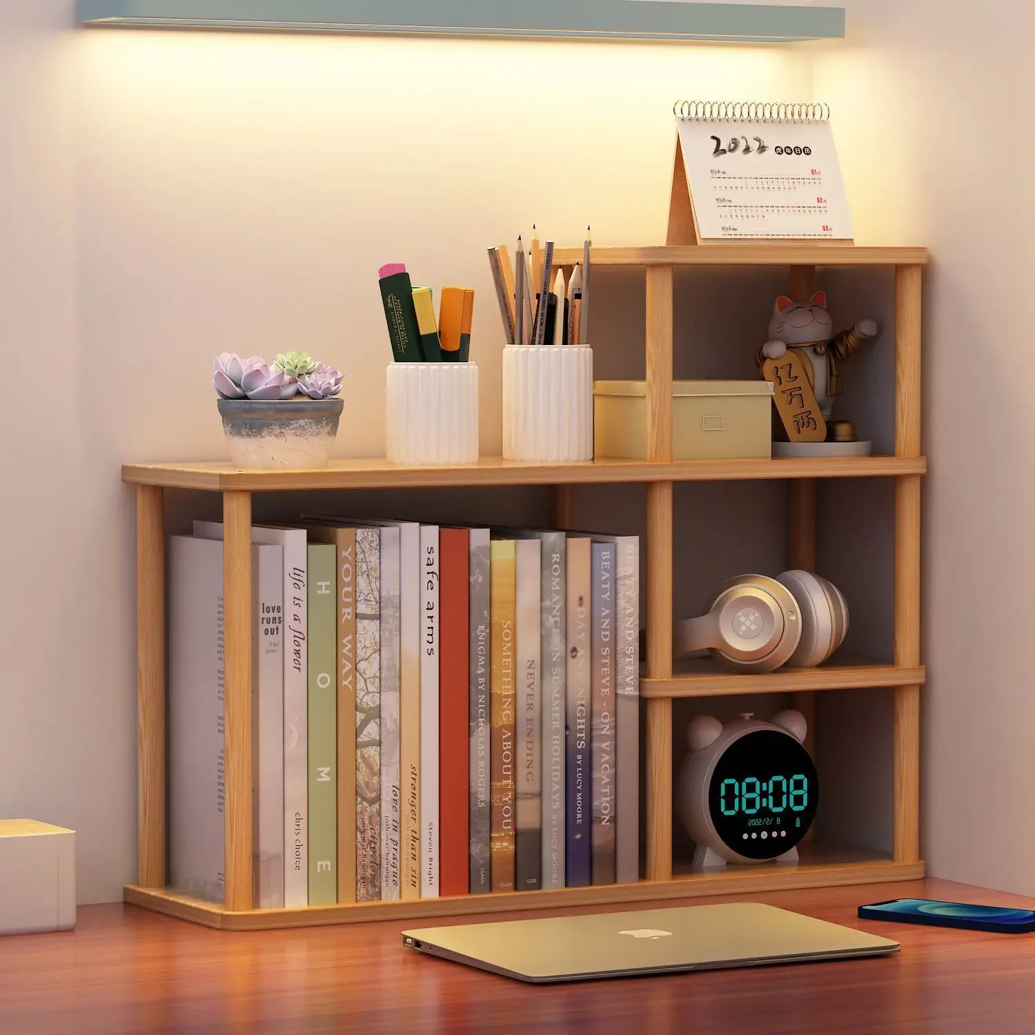 Ganize Your Workspace with This Durable Wooden Desktop Storage Solution Featuring Multiple Layers for Maximum Efficiency Storage
Ganize Your Workspace with This Durable Wooden Desktop Storage Solution Featuring Multiple Layers for Maximum Efficiency Storage