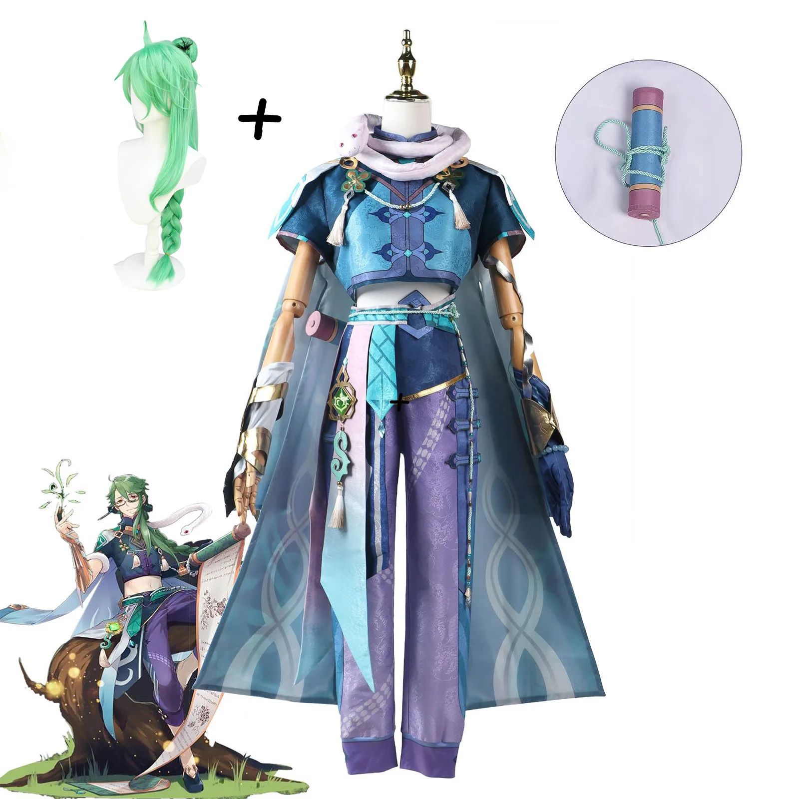 Cos Genshin Impact Cosplay Costume Baizhu Green Wig Anime Roleplay Clothings Swimsuit Skin Women Lovely Uniform Halloween
Cos Genshin Impact Cosplay Costume Baizhu Green Wig Anime Roleplay Clothings Swimsuit Skin Women Lovely Uniform Halloween