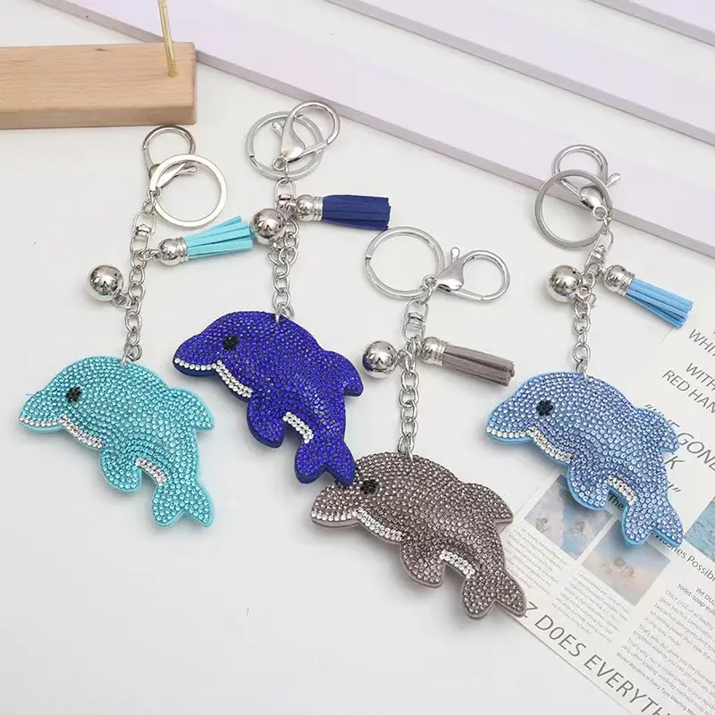 Cartoon Dolphin Keychain Rhinestone Women's Velvet Bag Accessories Handmade Metal Keychain Gift
Cartoon Dolphin Keychain Rhinestone Women's Velvet Bag Accessories Handmade Metal Keychain Gift