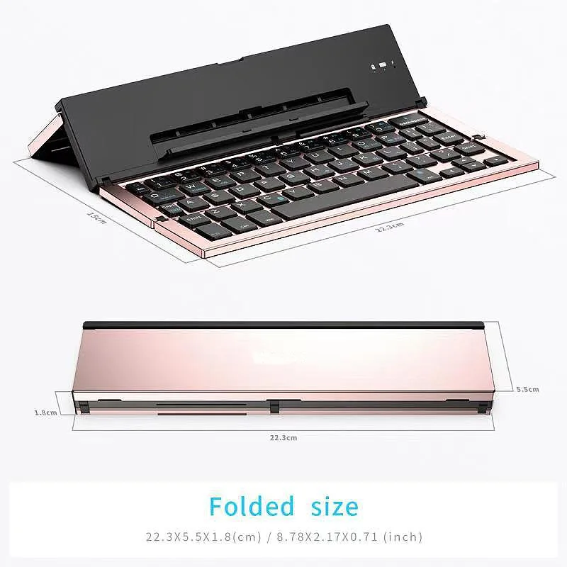 58 Keys Folding Bluetooth Keyboard Portable Foldable Wireless Keypad for Windows Android Ios Laptop Multiple Colors
58 Keys Folding Bluetooth Keyboard Portable Foldable Wireless Keypad for Windows Android Ios Laptop Multiple Colors