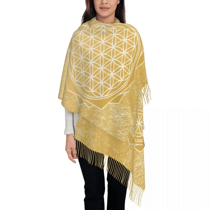 Flower Of Life Geometric Pattern Scarf for Women Fashion Winter Fall Wrap Shawl Spiritual Meditation Mandala Tassel Wraps
Flower Of Life Geometric Pattern Scarf for Women Fashion Winter Fall Wrap Shawl Spiritual Meditation Mandala Tassel Wraps