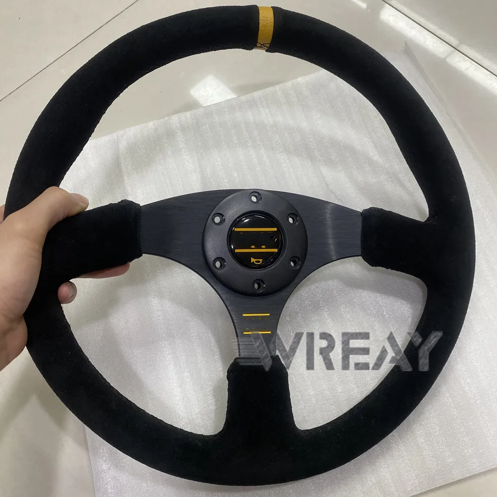 YELLOE Style Refitting Racing 14 Inch 350mm Deep Concave Drift Steering Wheel / Suede Steering Wheel
YELLOE Style Refitting Racing 14 Inch 350mm Deep Concave Drift Steering Wheel / Suede Steering Wheel