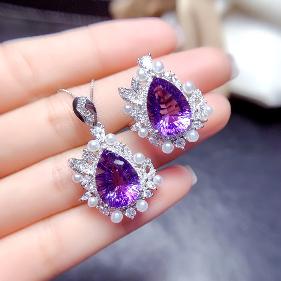 Elegant Jewelry Ladies Sterling Silver 925 All Natural Amethyst Set Free shipping Wholesale elegant Christmas gift boutique
Elegant Jewelry Ladies Sterling Silver 925 All Natural Amethyst Set Free shipping Wholesale elegant Christmas gift boutique
