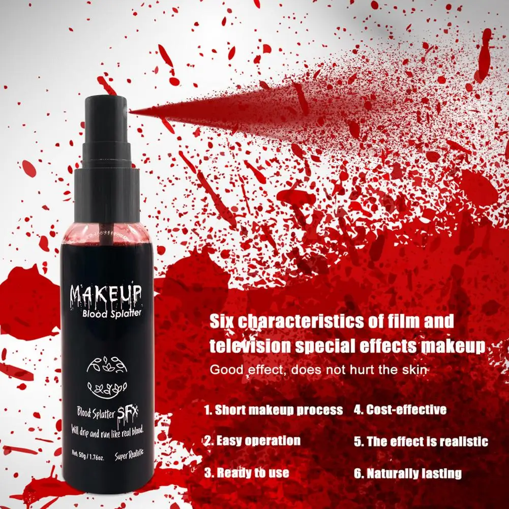 

Halloween Plasma Spray Create Realistic Blood Effects Horror Fake Blood Spray For Halloween Cosplay Makeup