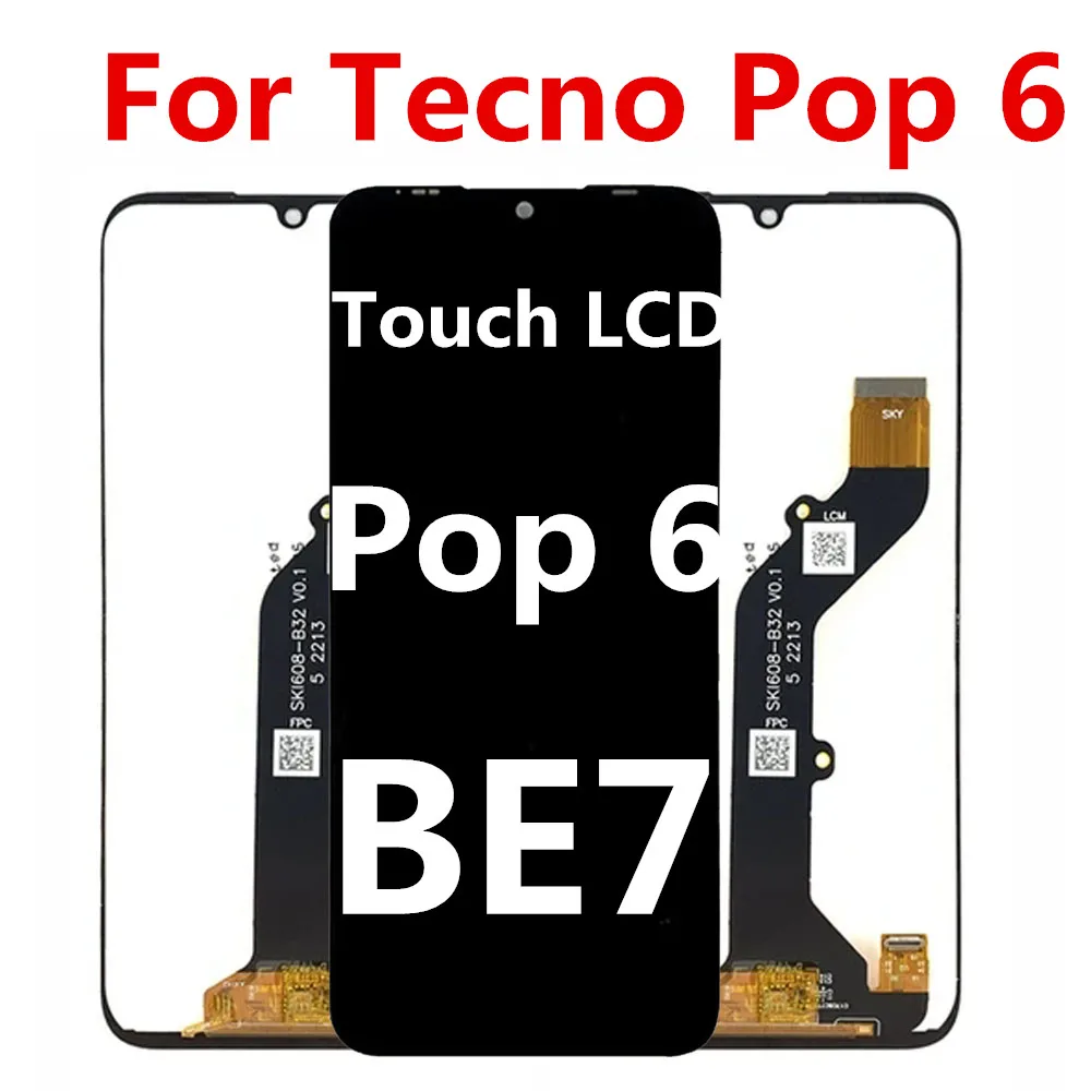 6.1inch Original For Tecno POP 6 LCD Display Touch Screen Assembly Digitizer For POP6 BE7 LCD Display Repair Parts
6.1inch Original For Tecno POP 6 LCD Display Touch Screen Assembly Digitizer For POP6 BE7 LCD Display Repair Parts