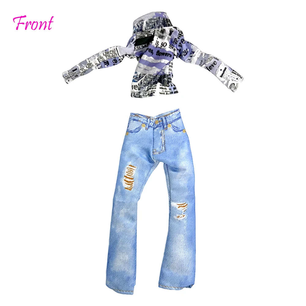 NK1 Pcs Fashion Barbies Outfit For 1/6 BJD Doll Shirt+Long Blue Trouseres Casual Jeans Clothes for Barbie Doll Accessories Toys
NK1 Pcs Fashion Barbies Outfit For 1/6 BJD Doll Shirt+Long Blue Trouseres Casual Jeans Clothes for Barbie Doll Accessories Toys