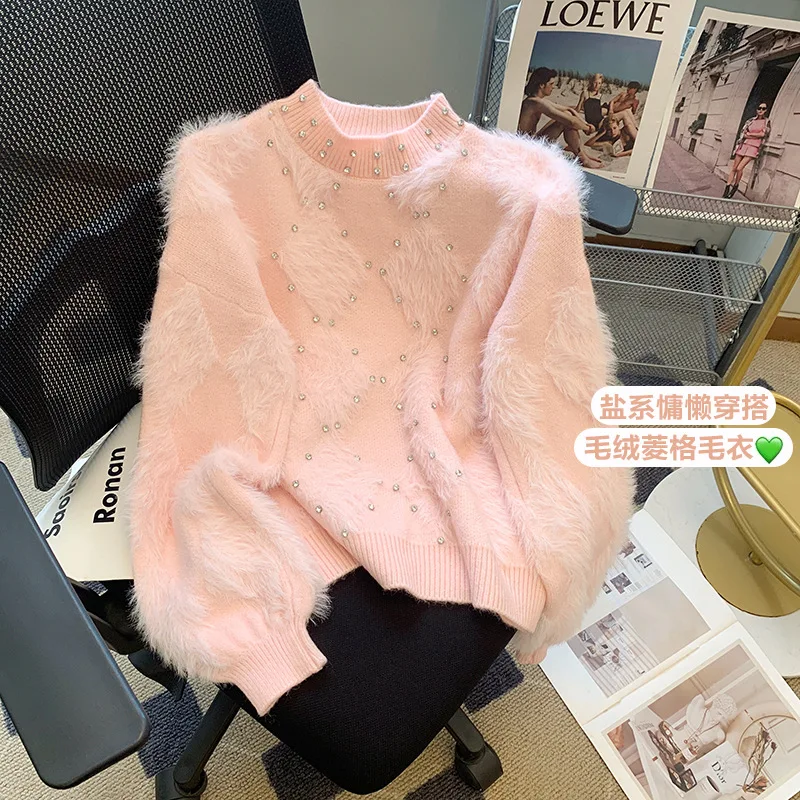 Korean Fashion Sweater Women Winter Diamond Patterned Top Office Lady Jumper Casual Pullover Sueter Mujer Streetwear Pull Femme
Korean Fashion Sweater Women Winter Diamond Patterned Top Office Lady Jumper Casual Pullover Sueter Mujer Streetwear Pull Femme