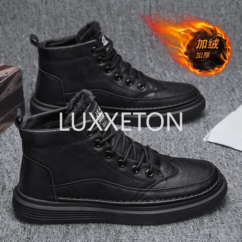 2023 Winter New Men's Shoes British Fashion Lace Up Fashion Boots Warm and Comfortable Casual Shoes Plush and Thick Cotton Shoes
2023 Winter New Men's Shoes British Fashion Lace Up Fashion Boots Warm and Comfortable Casual Shoes Plush and Thick Cotton Shoes