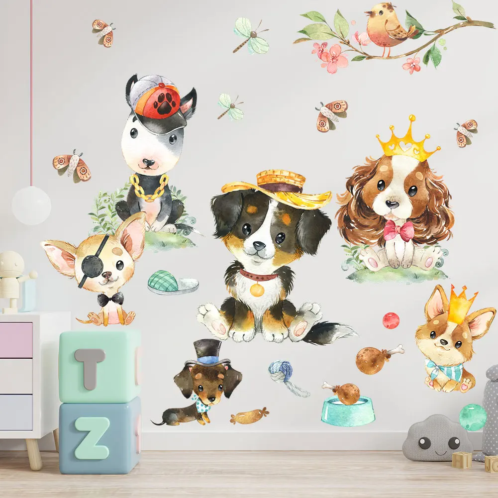 Watercolor cute dogs sticker for kids room living room decoration self adhesive wall art decal
Watercolor cute dogs sticker for kids room living room decoration self adhesive wall art decal