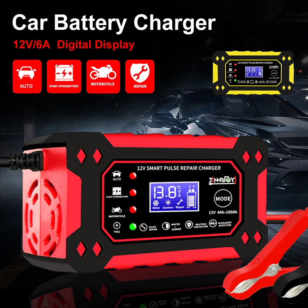 Full Automatic Car Battery Charger 12V Digital LCD Display Battery Charger Power Puls Repair Chargers Wet Dry Lead Acid Battery
Full Automatic Car Battery Charger 12V Digital LCD Display Battery Charger Power Puls Repair Chargers Wet Dry Lead Acid Battery